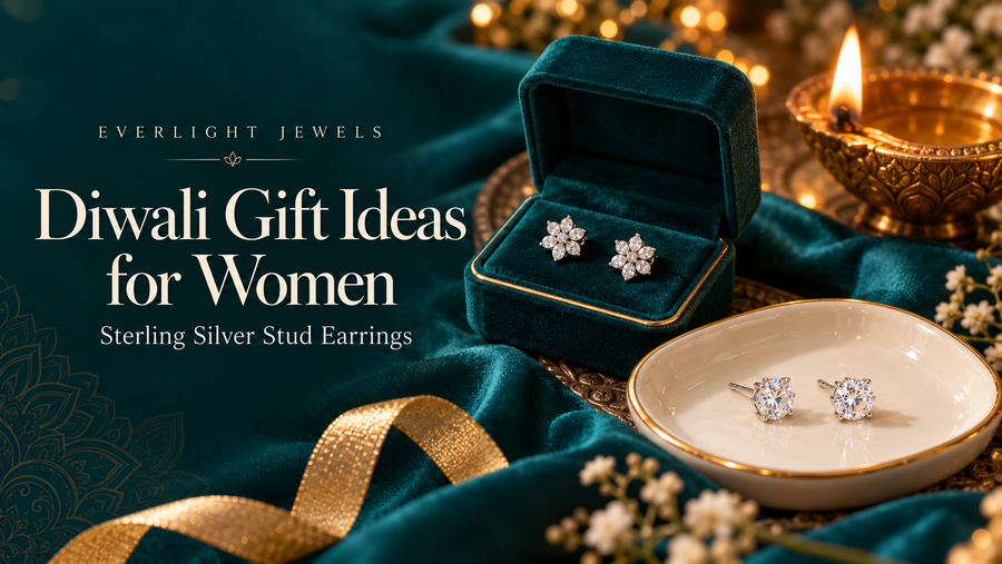 Diwali Gift Ideas for Women: Sterling Silver Stud Earrings
