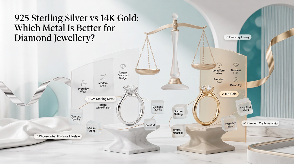 925 Silver vs 14K Gold: Which Metal Is Better for Diamond Jewellery?