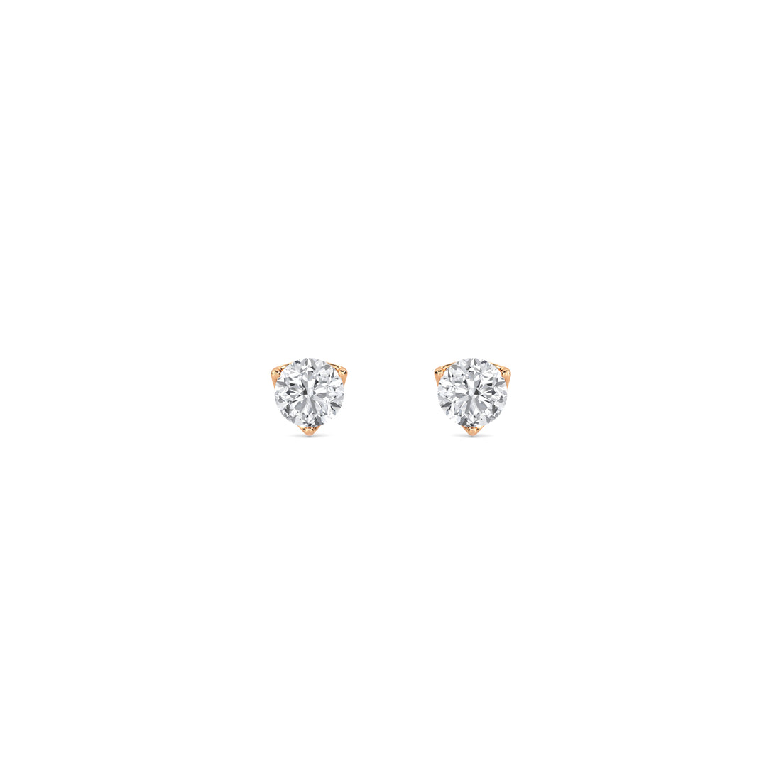 Trillion Cut Solitaire Lab Grown Diamond Stud Earrings