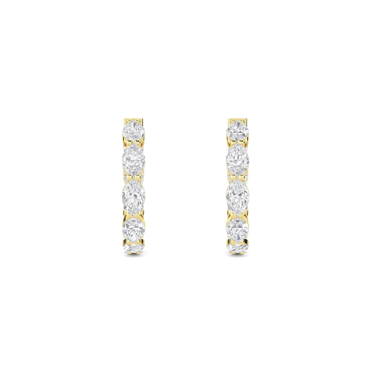 Round Diamond Graduated Bar Drop Earrings - image 1