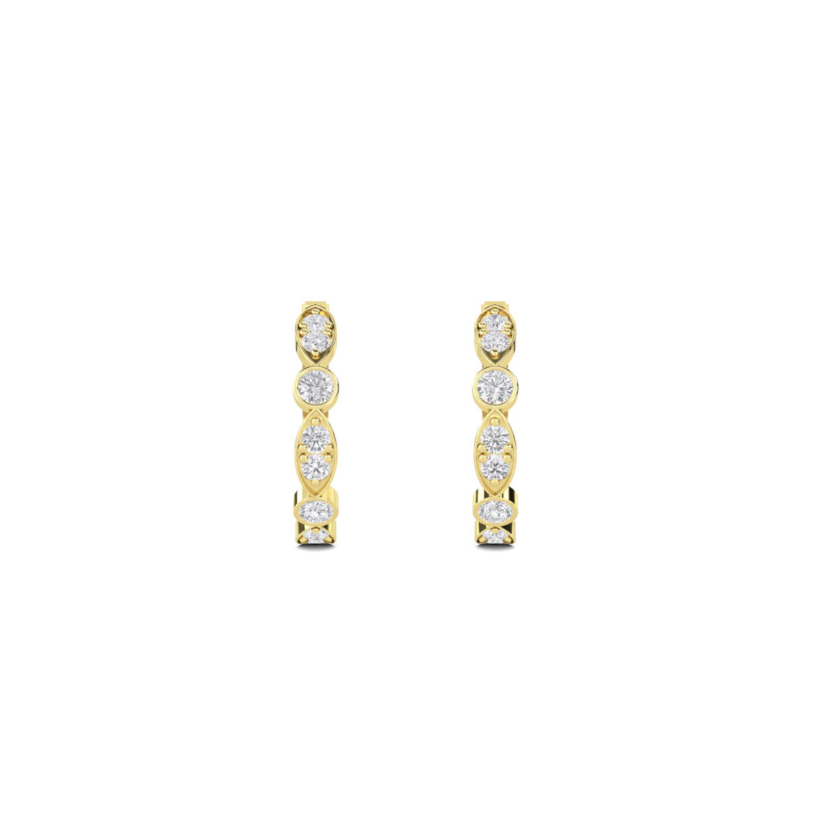 Marquise Round Graduated Drop Earrings - image 1