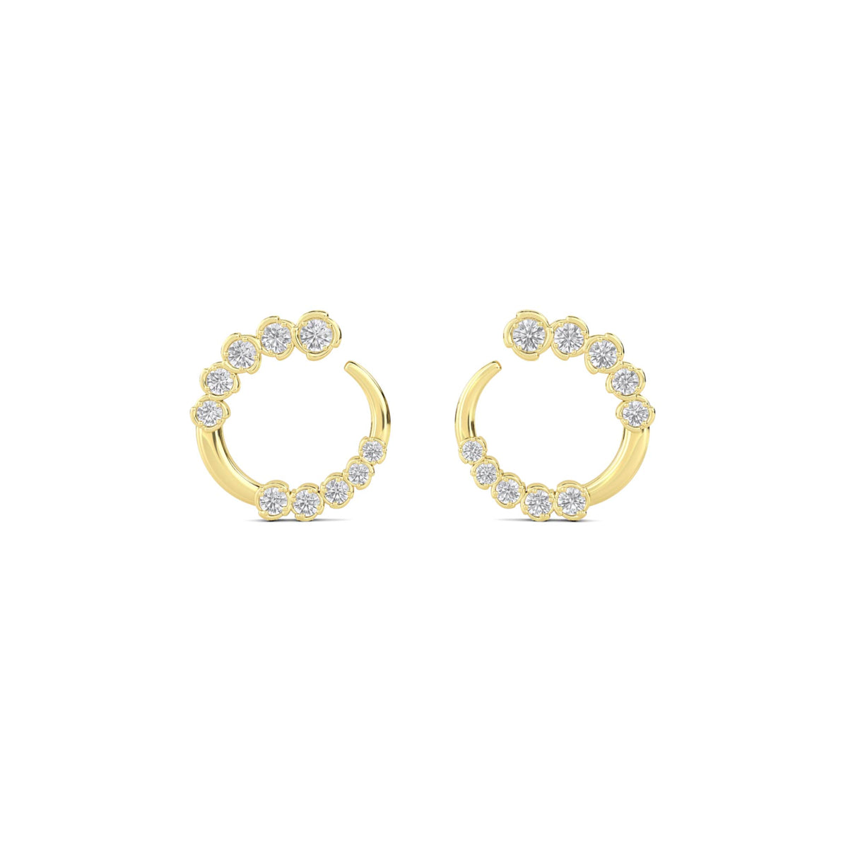 Petite Oval Emerald Two Stone Drop Earrings - image 1