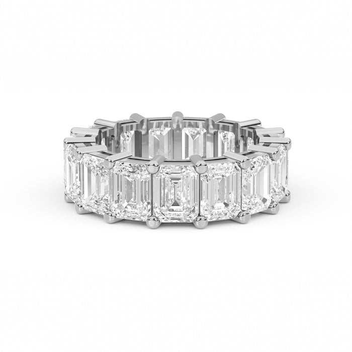 Emerald Cut Diamond Eternity Ring (Silver) - image 1