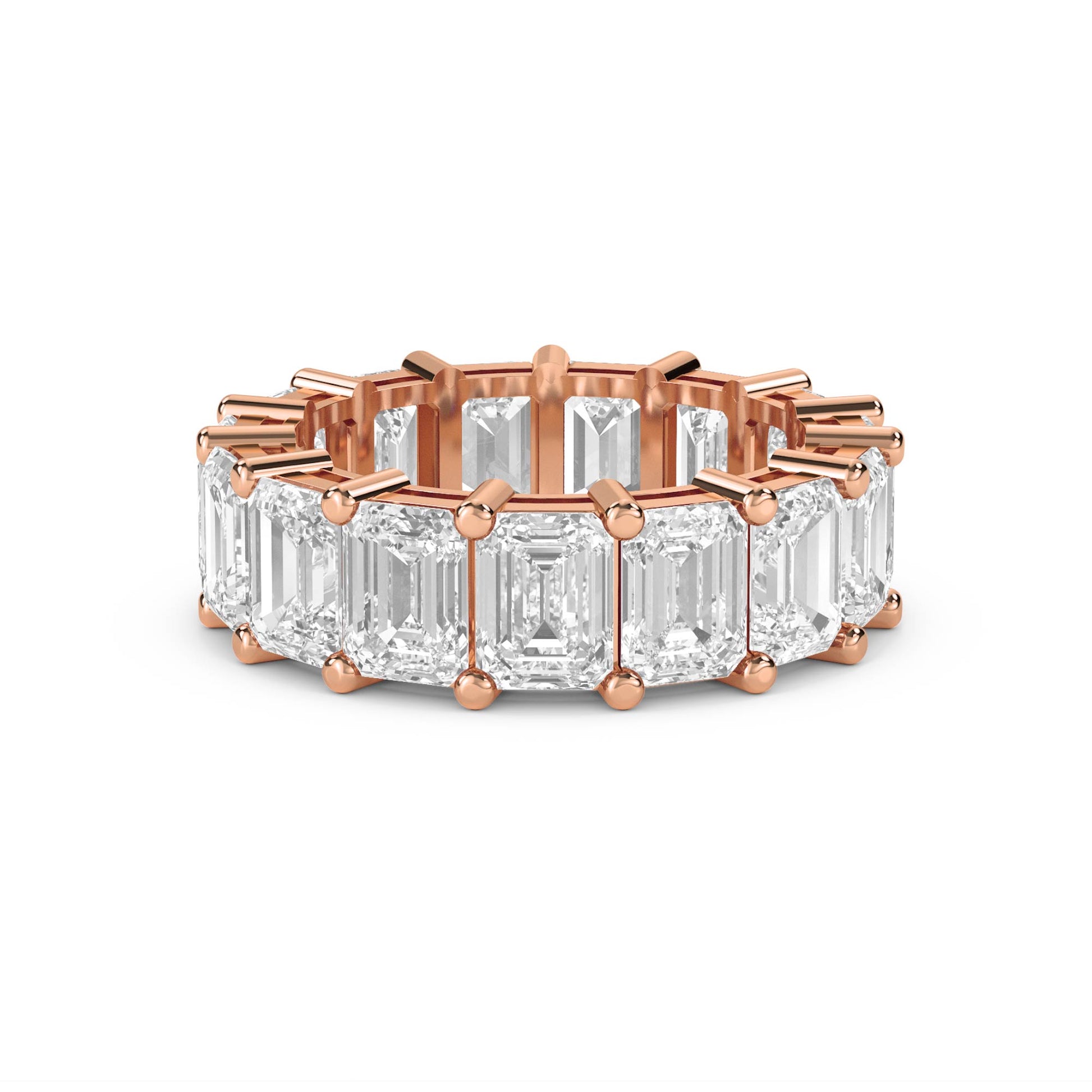 Emerald Cut Diamond Eternity Ring - image 3