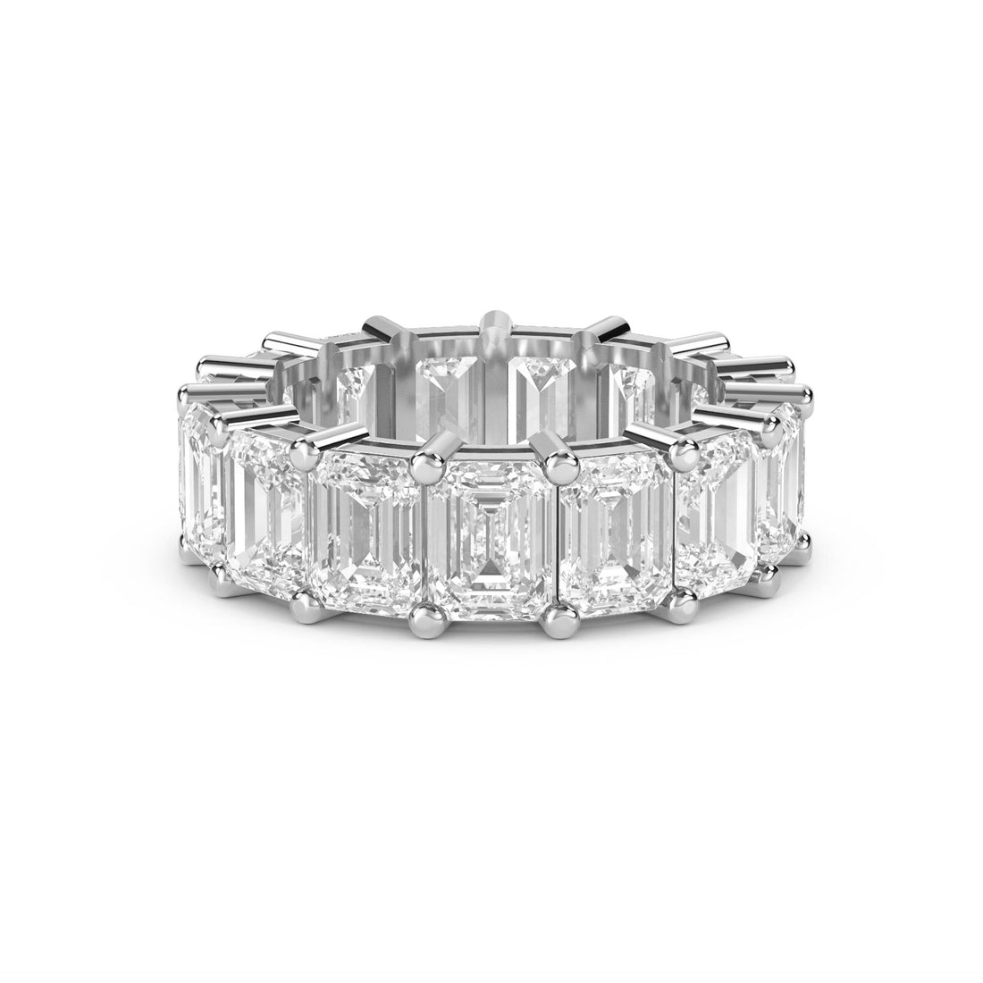 Emerald Cut Diamond Eternity Ring - image 5