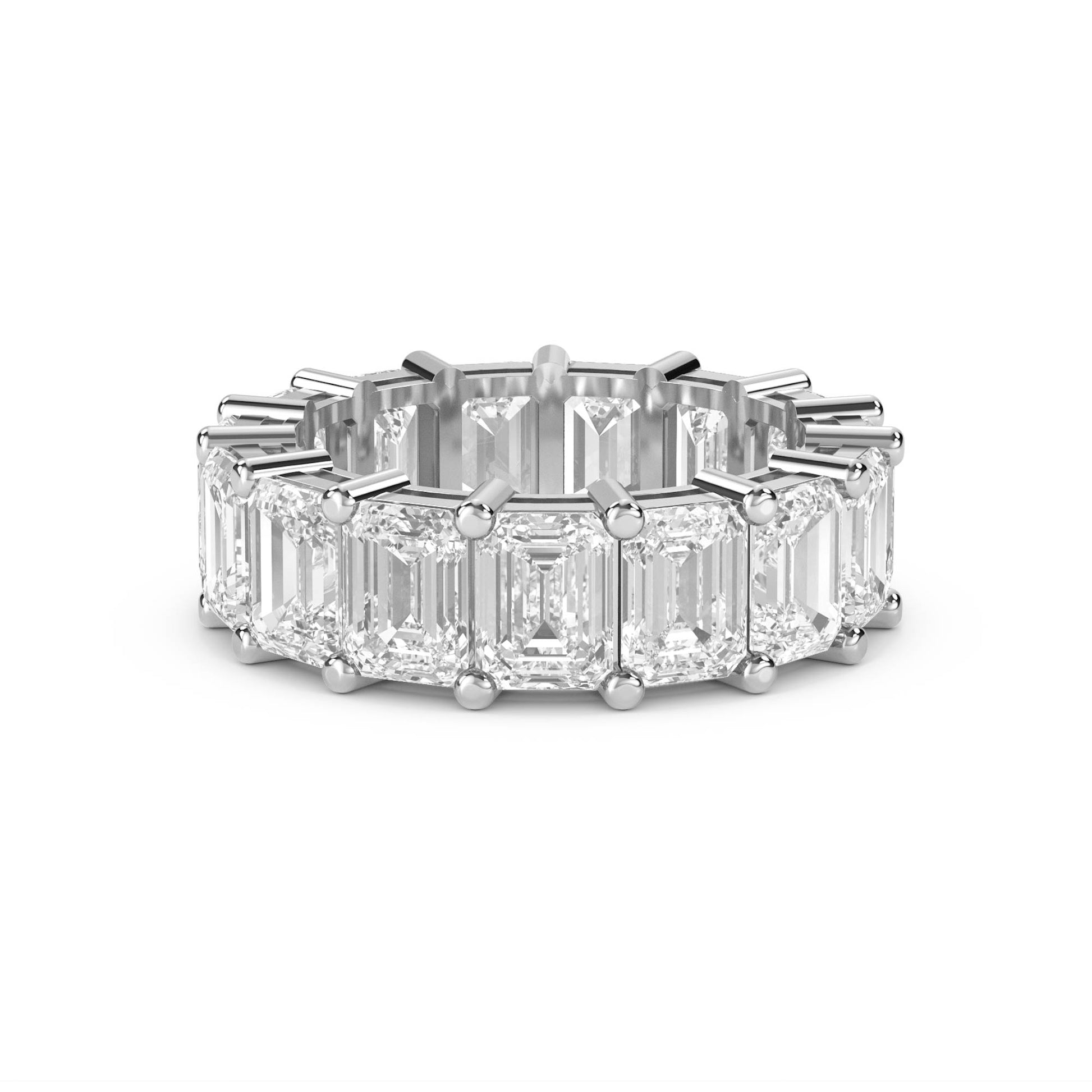 Emerald Cut Diamond Eternity Ring - image 5