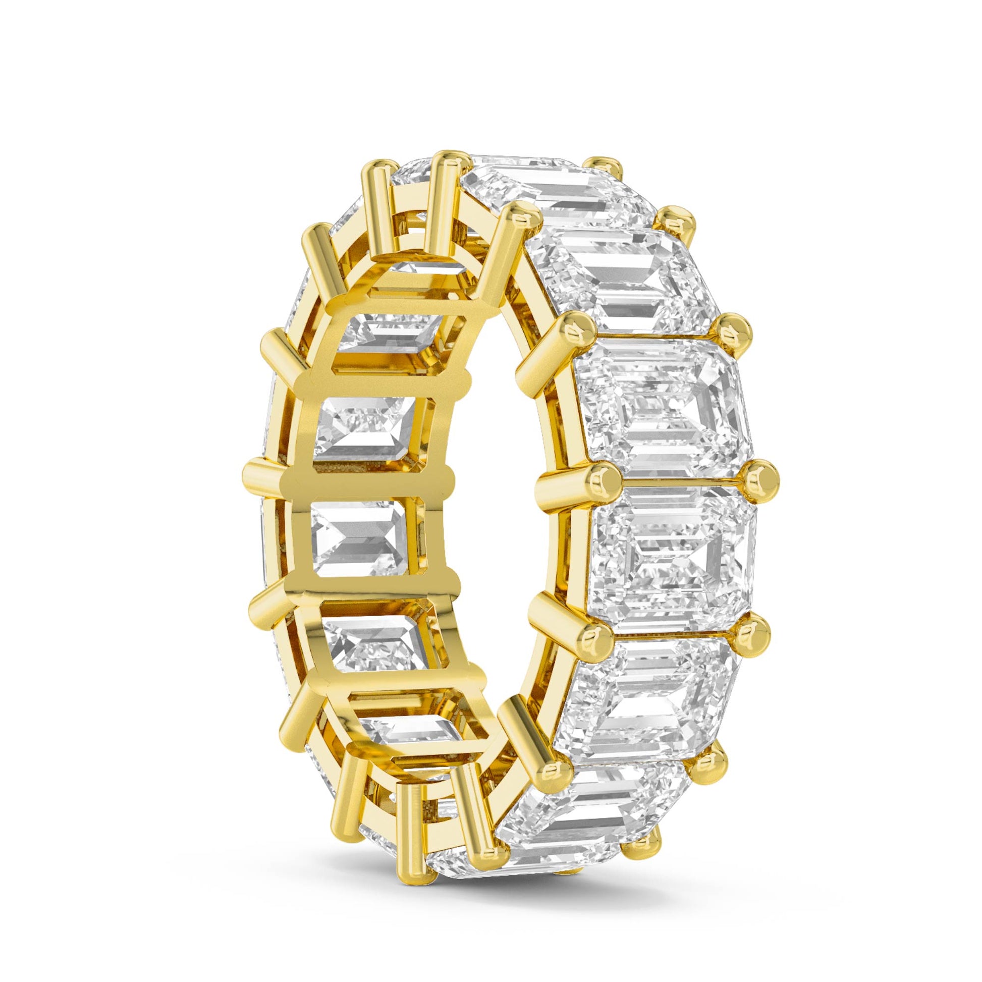 Emerald Cut Diamond Eternity Ring - image 2