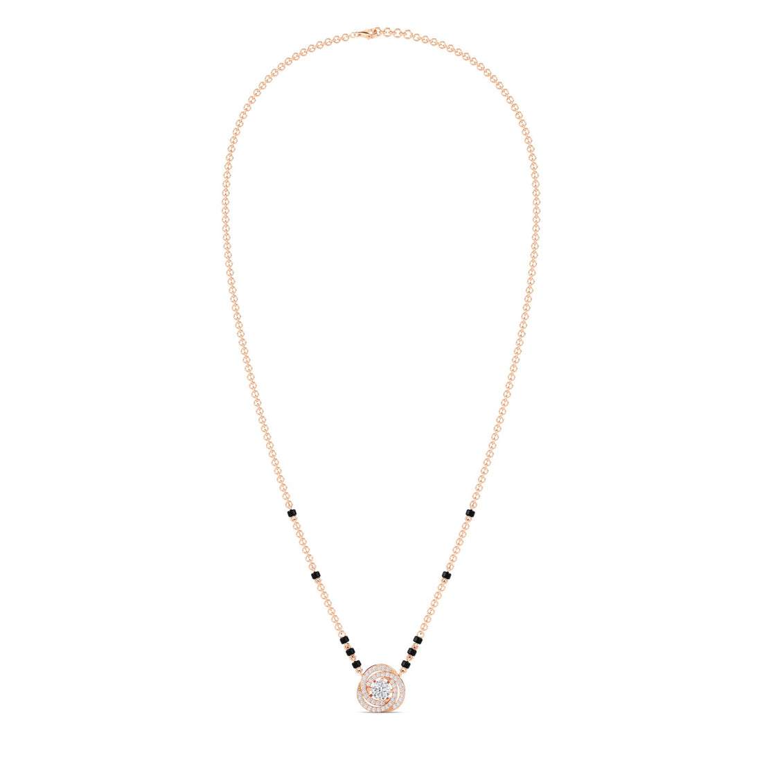 Swirl Halo Diamond Mangalsutra