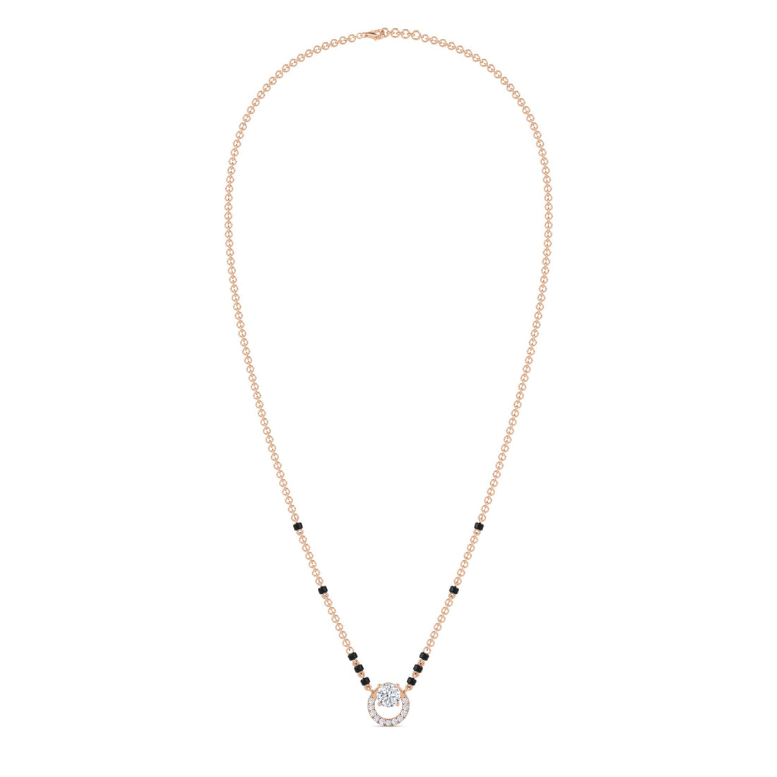 Open Circle Halo Diamond Mangalsutra
