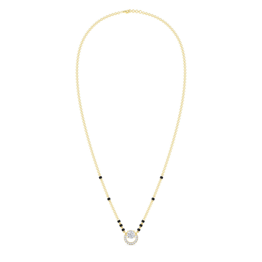 Open Circle Halo Diamond Mangalsutra