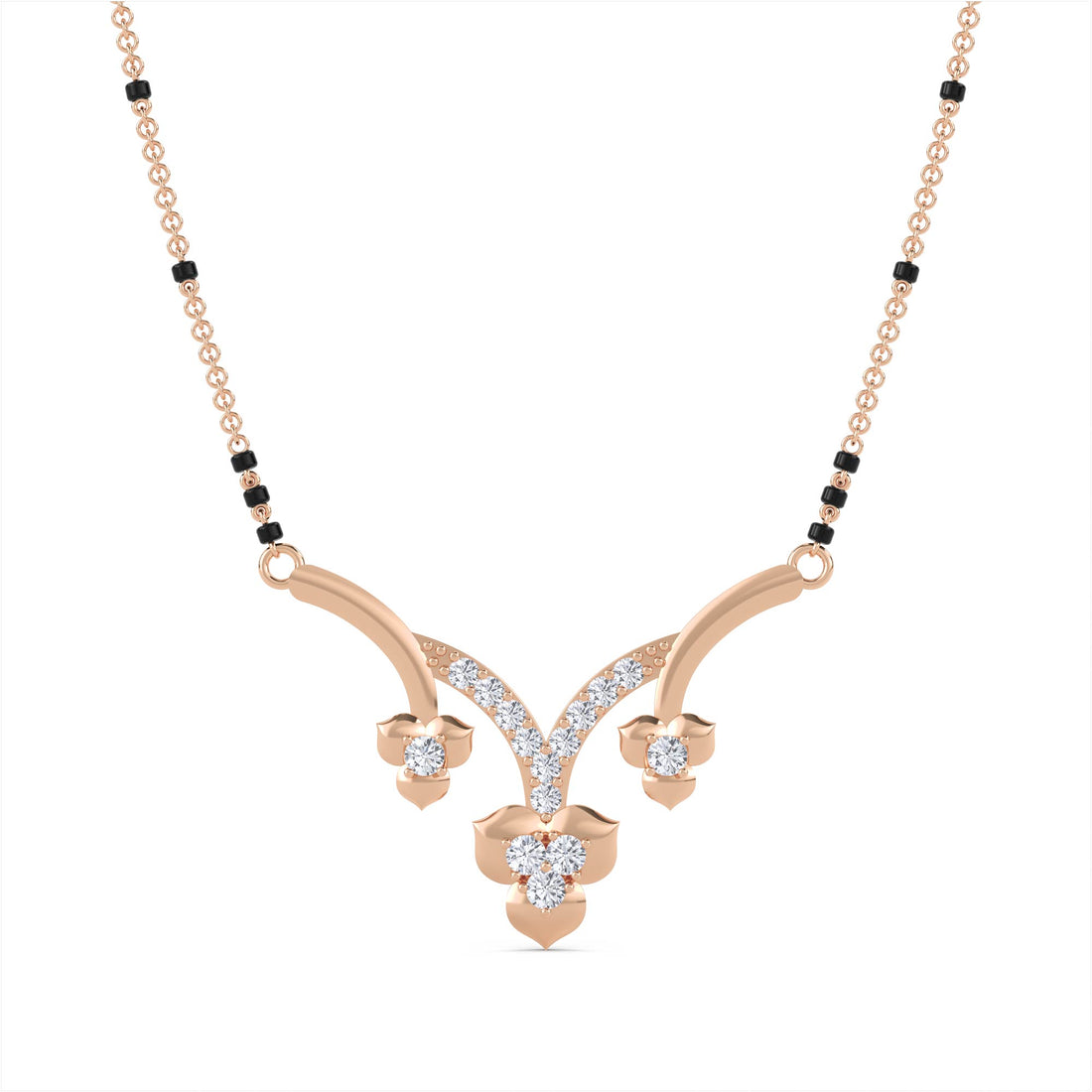 Winged Pave Diamond Mangalsutra