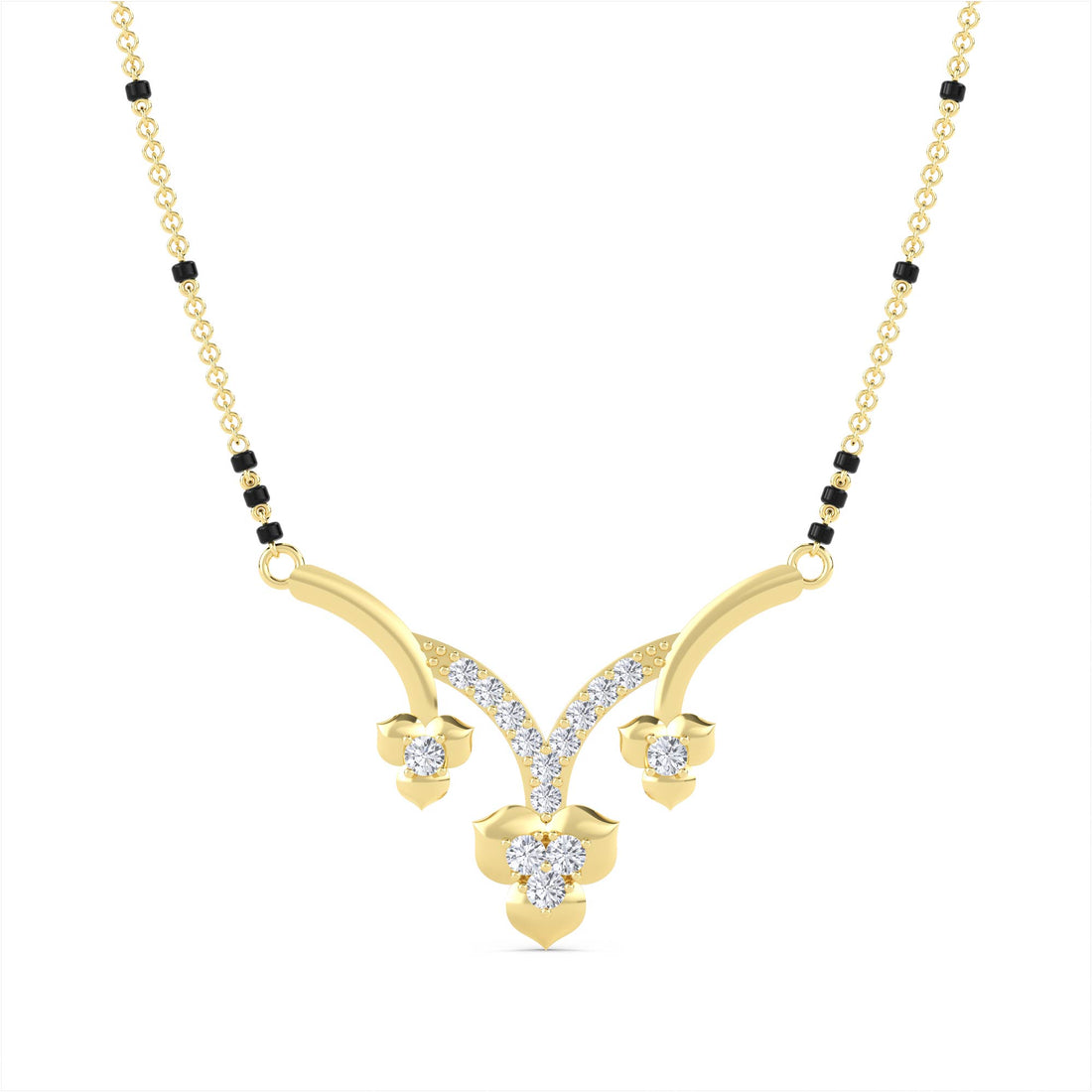Winged Pave Diamond Mangalsutra