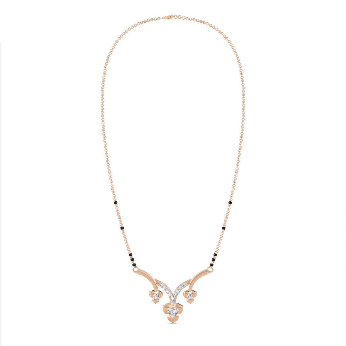 Winged Pave Diamond Mangalsutra