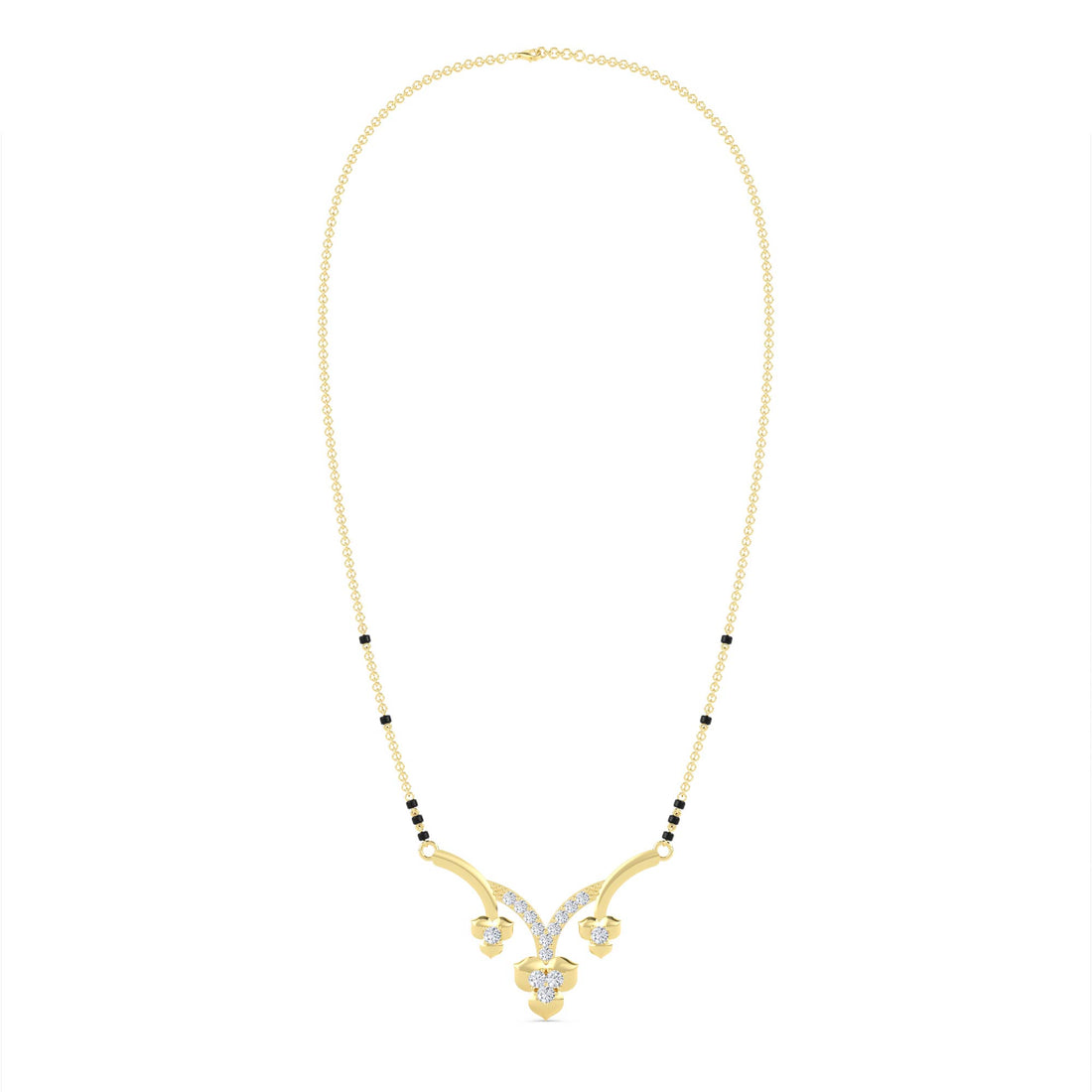Winged Pave Diamond Mangalsutra