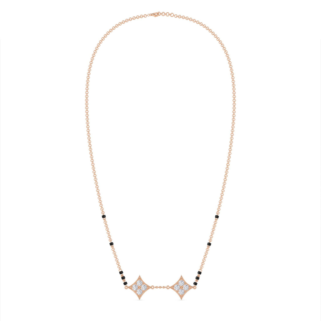 Twin Kite Pave Diamond Mangalsutra