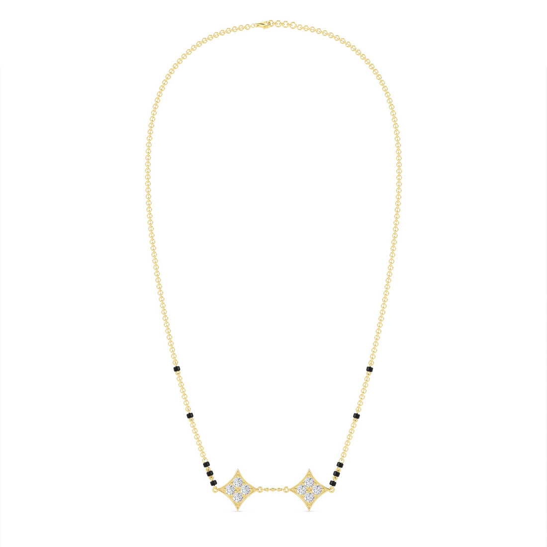 Twin Kite Pave Diamond Mangalsutra