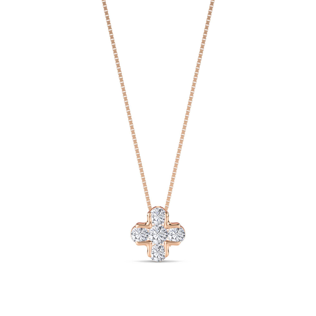 Diamond Clover Cross Lab Grown Diamond Pendant