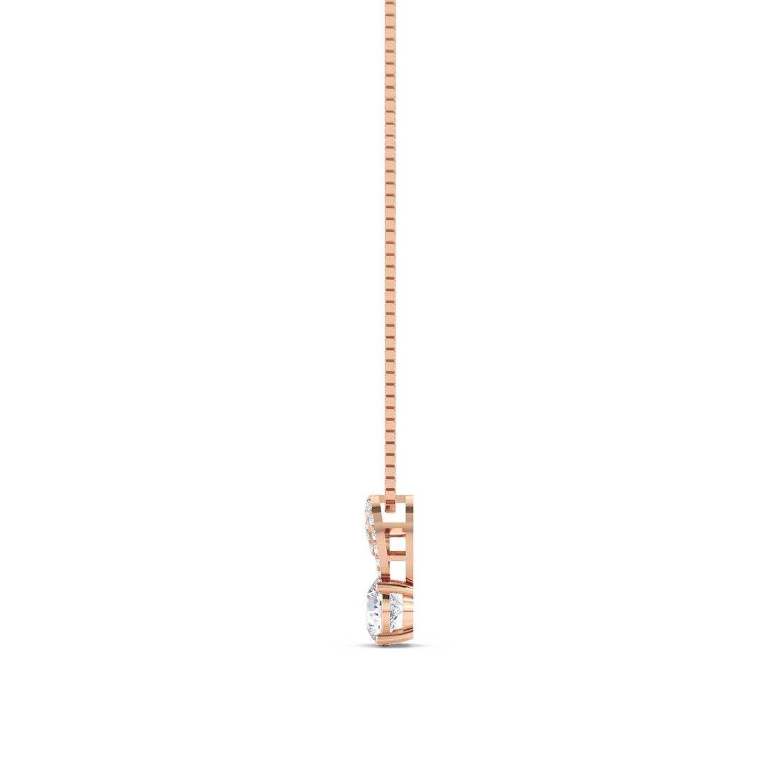 Round Solitaire Curled Loop Lab Grown Diamond Pendant