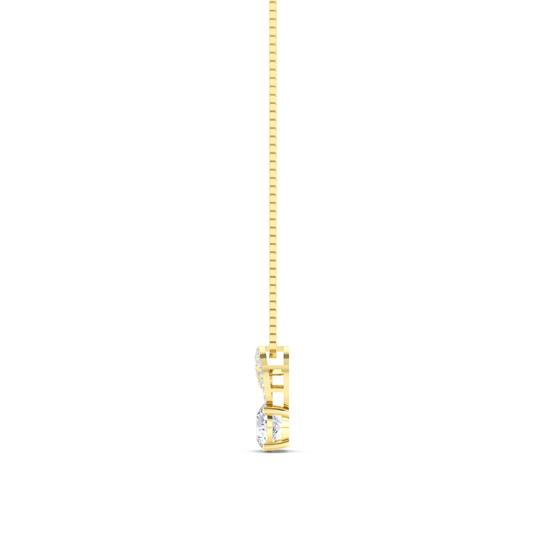 Round Solitaire Curled Loop Lab Grown Diamond Pendant