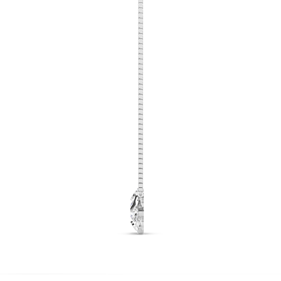 Swirl Round Diamond Pendant (Silver)