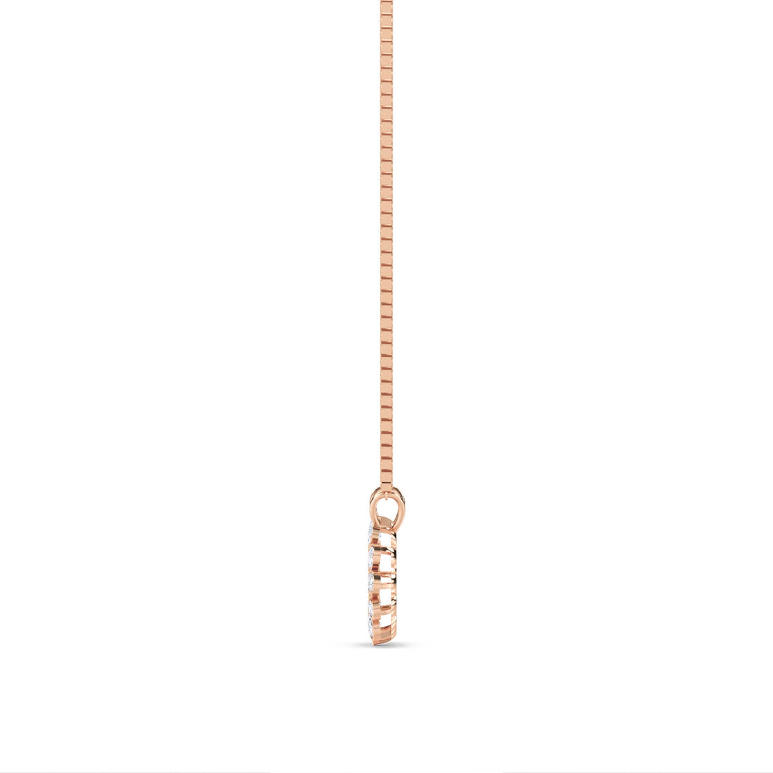 Diamond Sun Star Open Circle Lab Grown Diamond Pendant