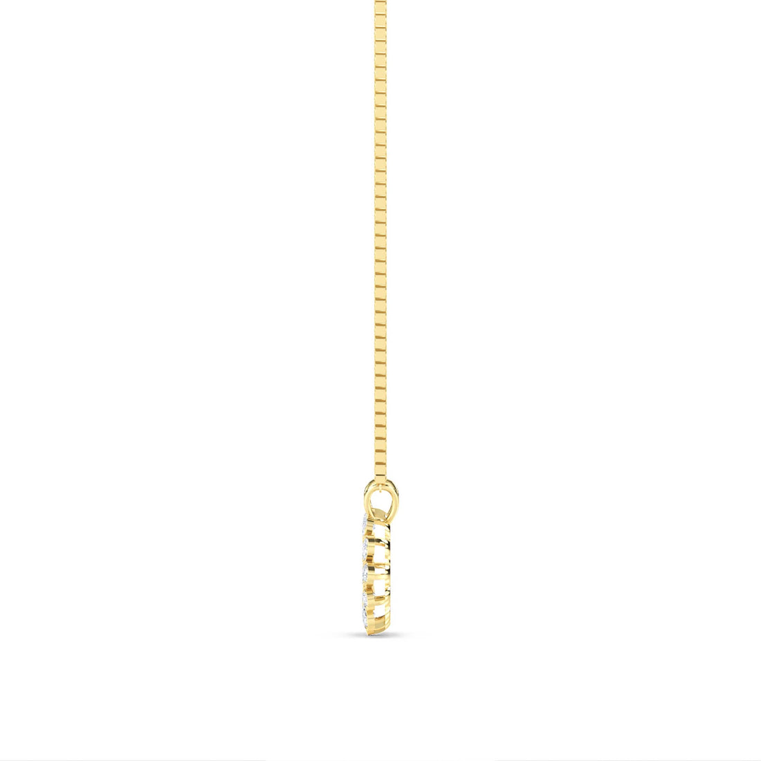Diamond Sun Star Open Circle Lab Grown Diamond Pendant