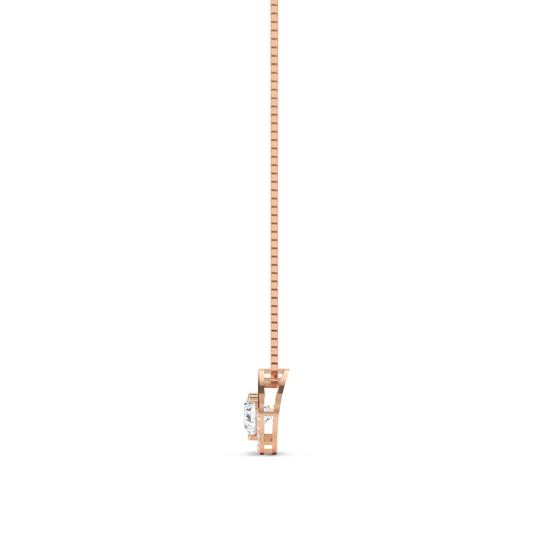 Heart Open Circle Lab Grown Diamond Pendant