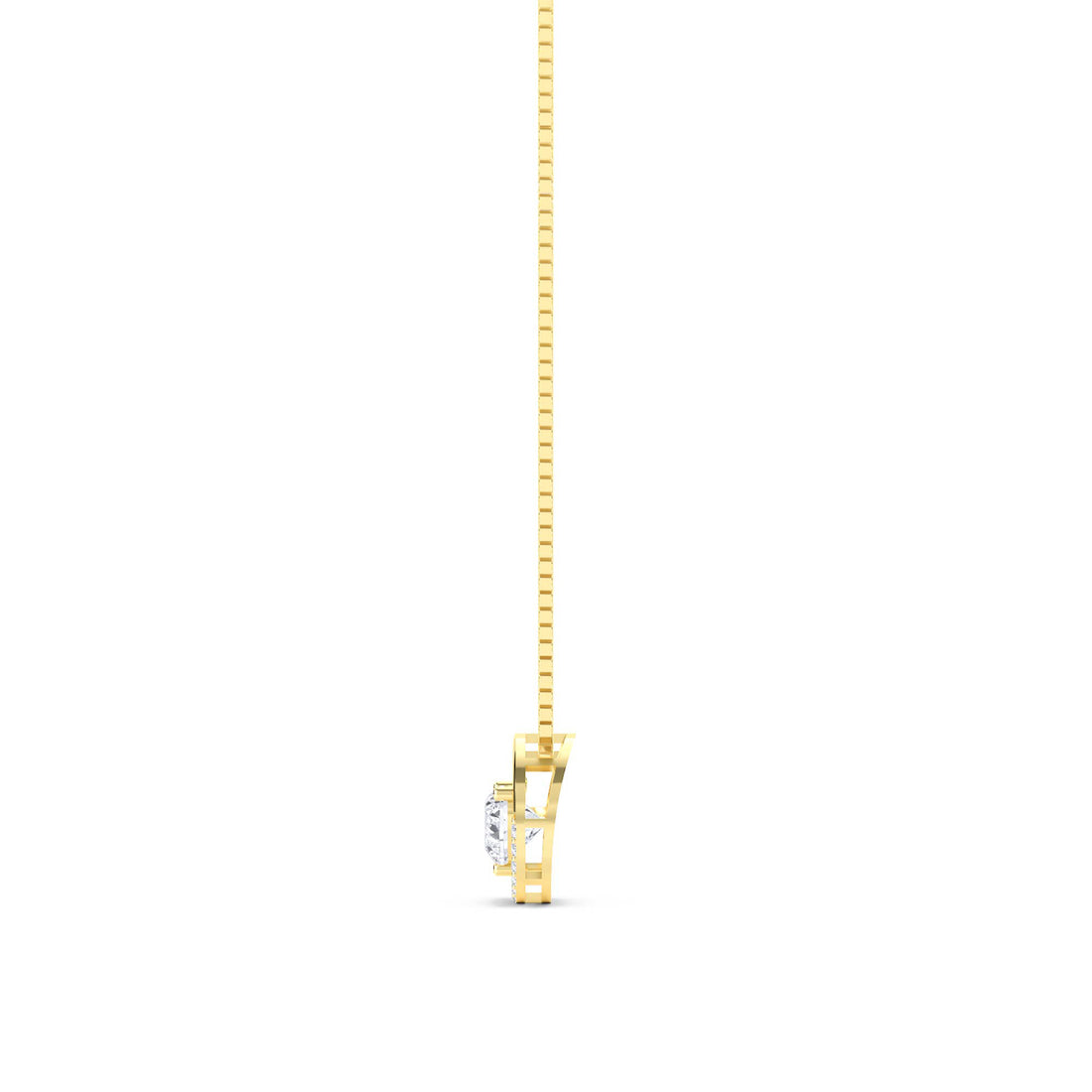 Heart Open Circle Lab Grown Diamond Pendant