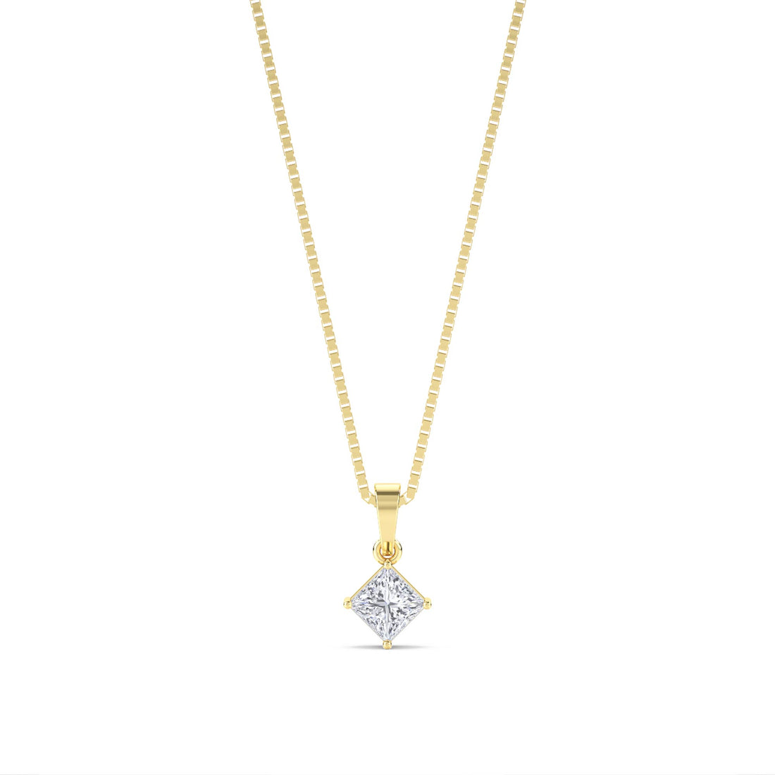 Princess Cut Kite Set Lab Grown Diamond Pendant - image 1