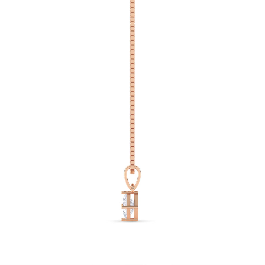 Princess Cut Kite Set Lab Grown Diamond Pendant