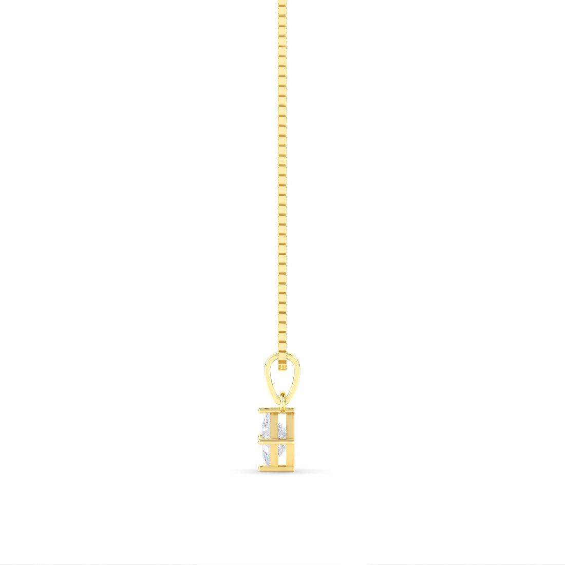 Princess Cut Kite Set Lab Grown Diamond Pendant