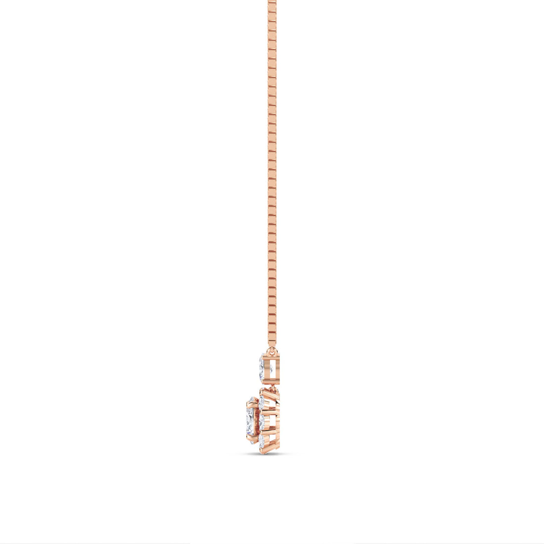 Oval Cluster Accent Lab Grown Diamond Pendant