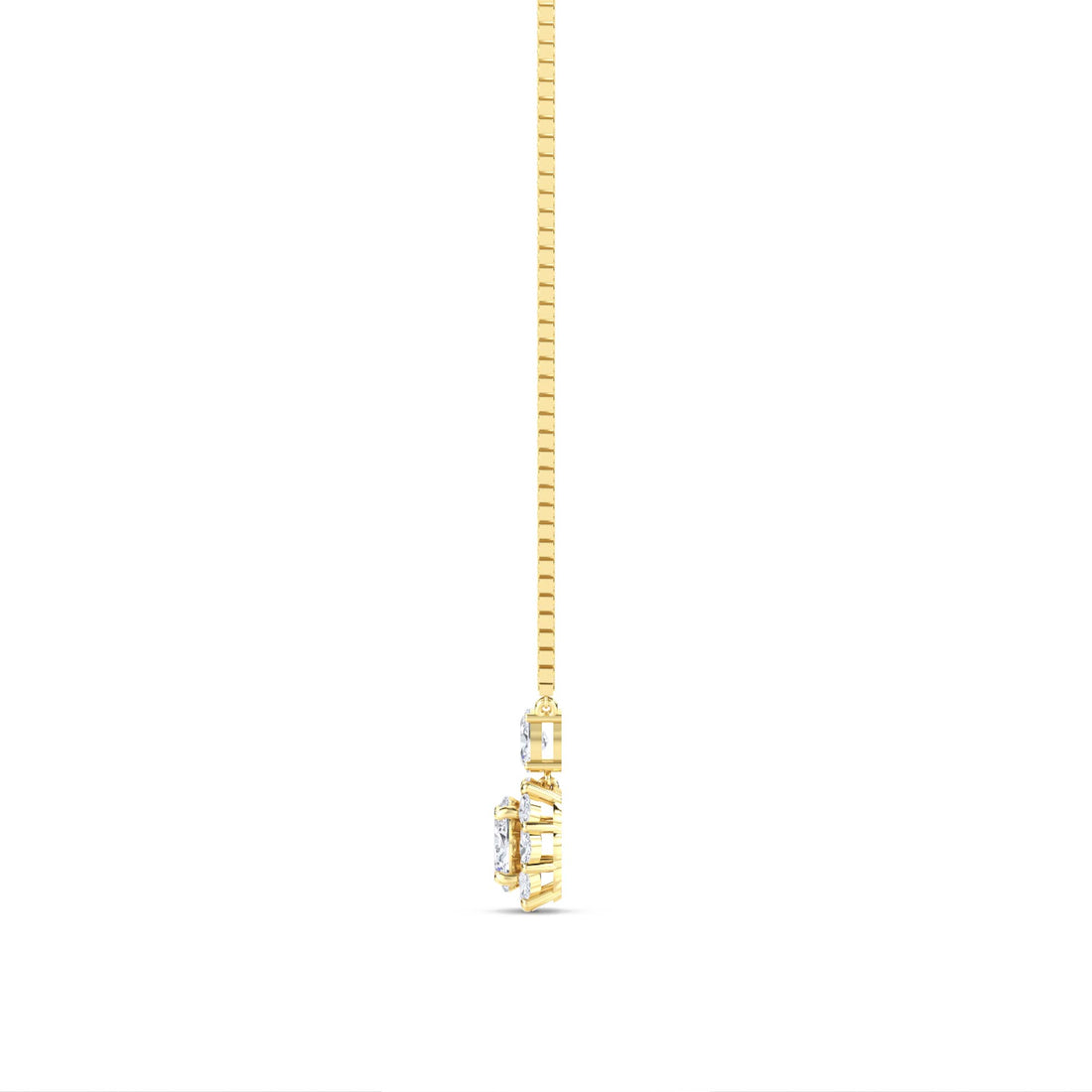 Oval Cluster Accent Lab Grown Diamond Pendant