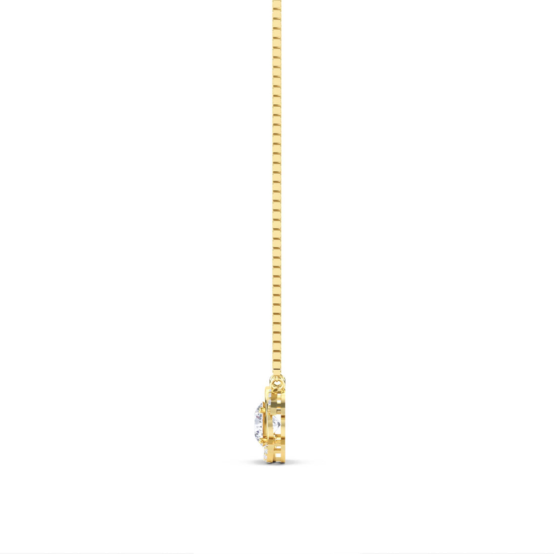 Round Interlocking C Swirl Lab Grown Diamond Pendant