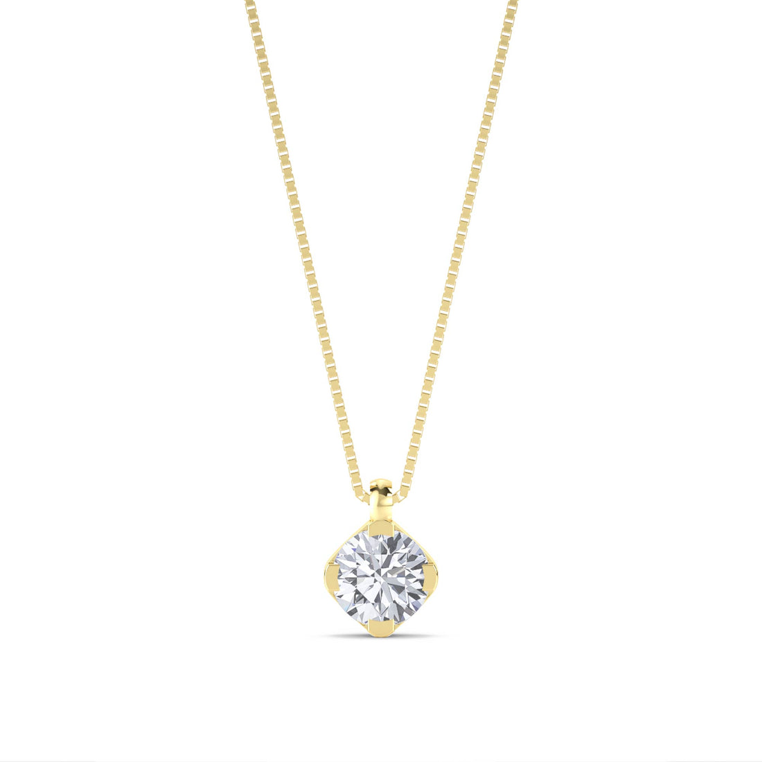 Cushion Cut Kite Set Lab Grown Diamond Pendant - image 1