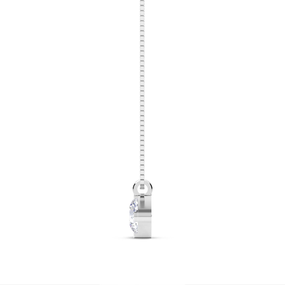 Cushion Cut Kite Set Lab Grown Diamond Pendant (Silver)