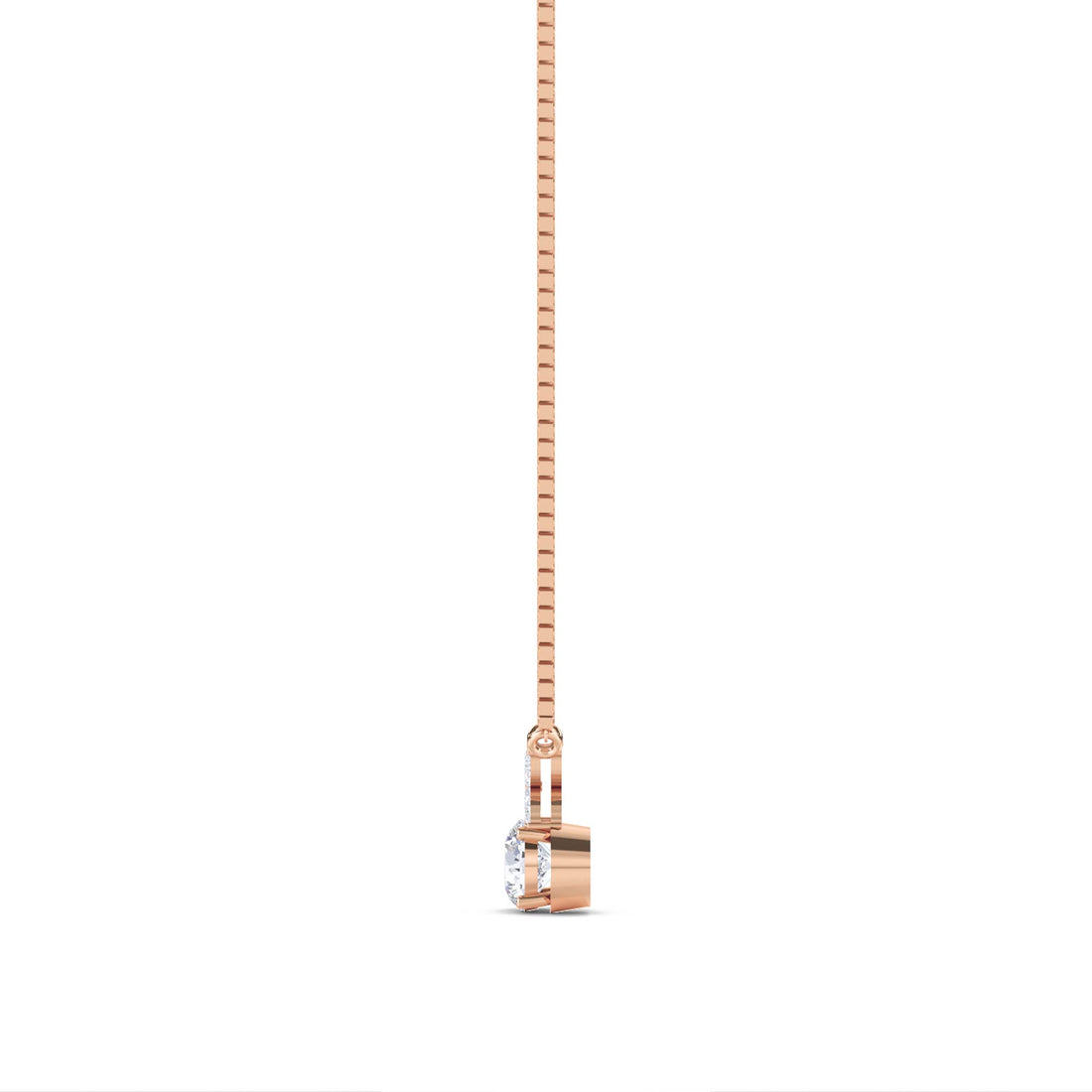 Round Marquise Bow Bail Lab Grown Diamond Pendant
