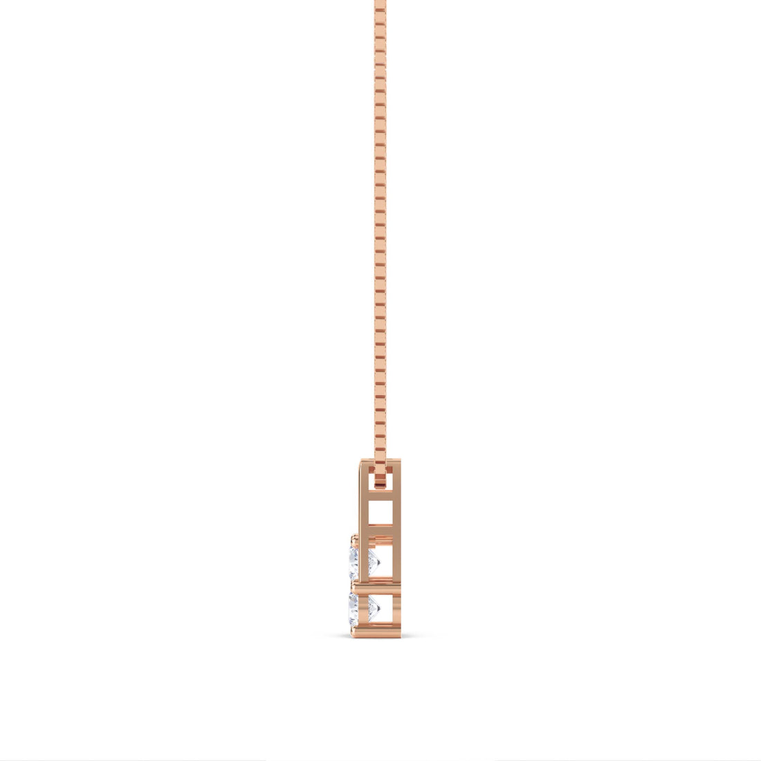 Two Stone Split Bail Lab Grown Diamond Pendant