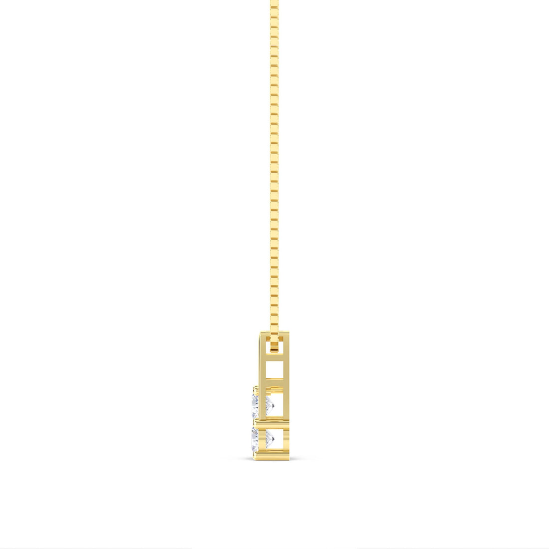 Two Stone Split Bail Lab Grown Diamond Pendant
