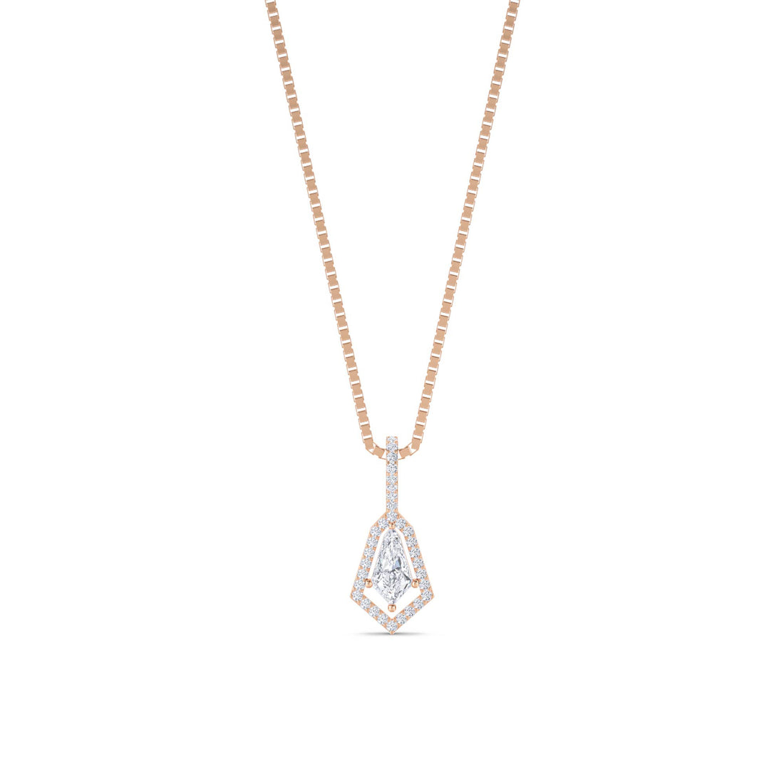 Marquise Kite Halo Lab Grown Diamond Pendant