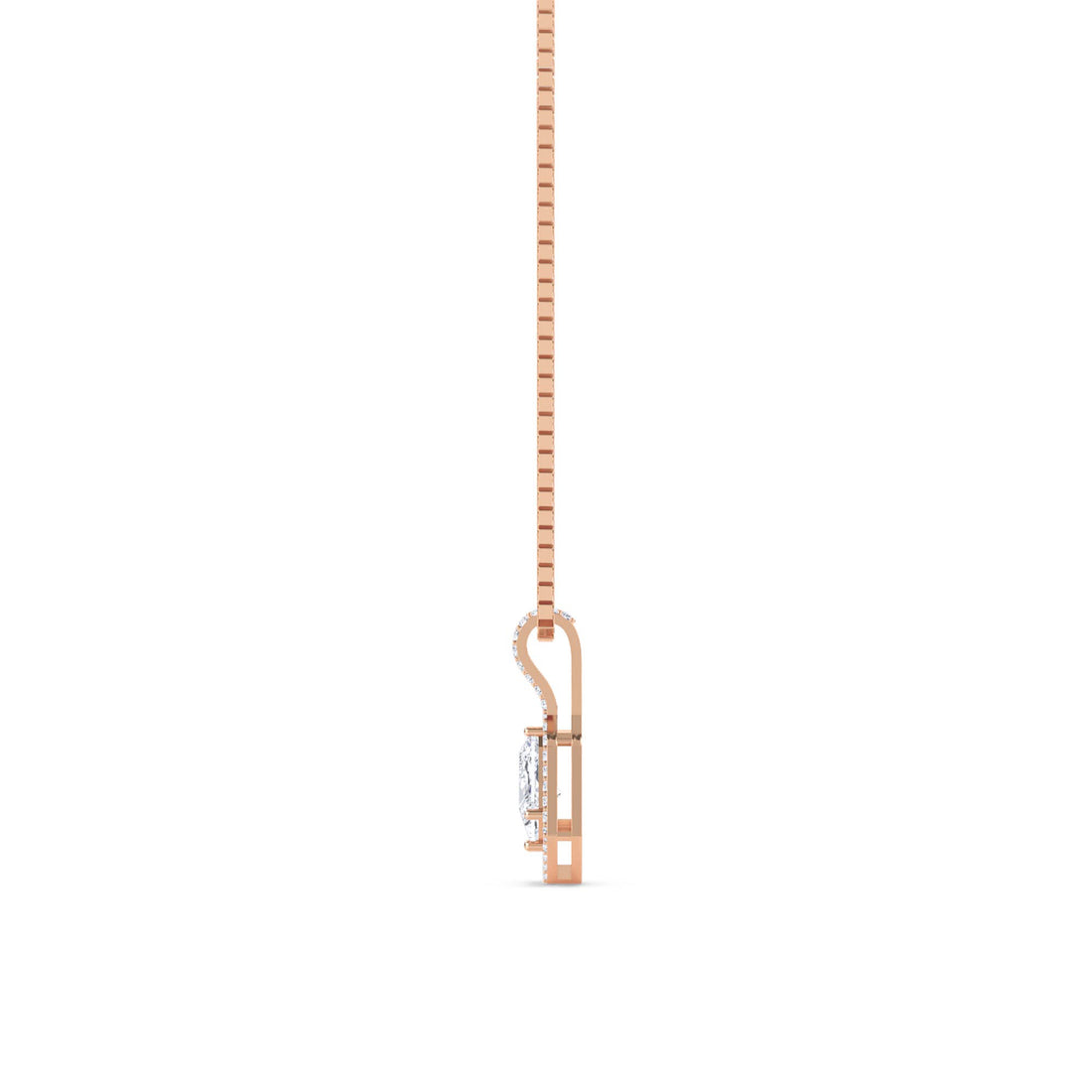Marquise Kite Halo Lab Grown Diamond Pendant