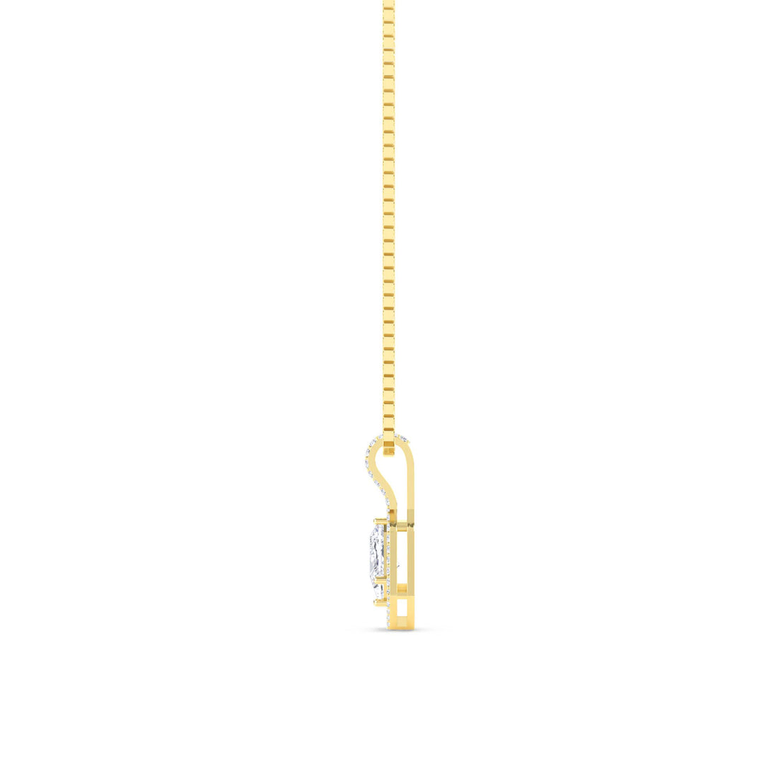 Marquise Kite Halo Lab Grown Diamond Pendant