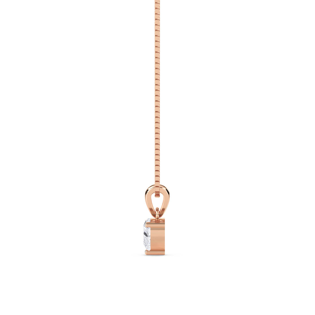 Heart Solitaire V Bail Lab Grown Diamond Pendant
