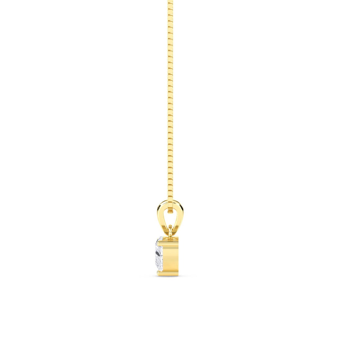 Heart Solitaire V Bail Lab Grown Diamond Pendant