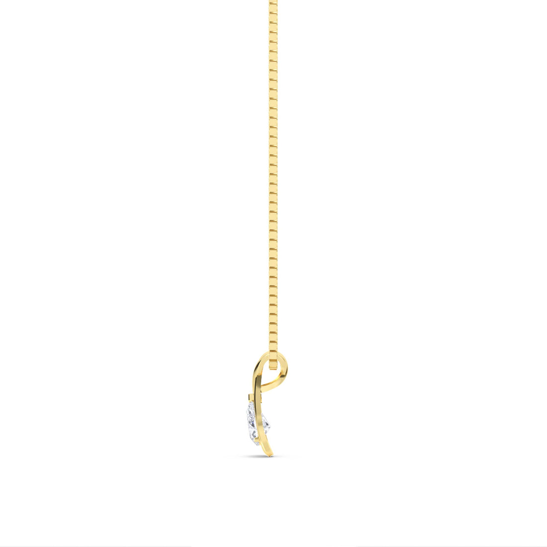 Round Cluster Teardrop Twist Lab Grown Diamond Pendant