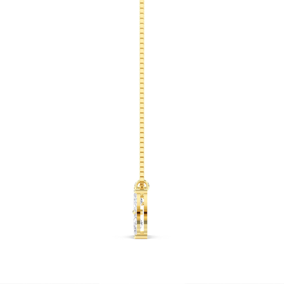Marquise Flower Lab Grown Diamond Pendant