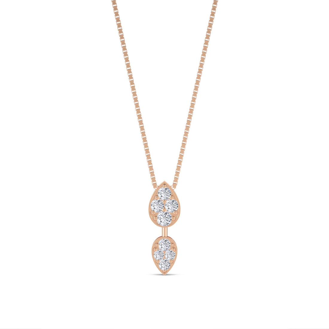 Double Pear Cluster Drop Lab Grown Diamond Pendant