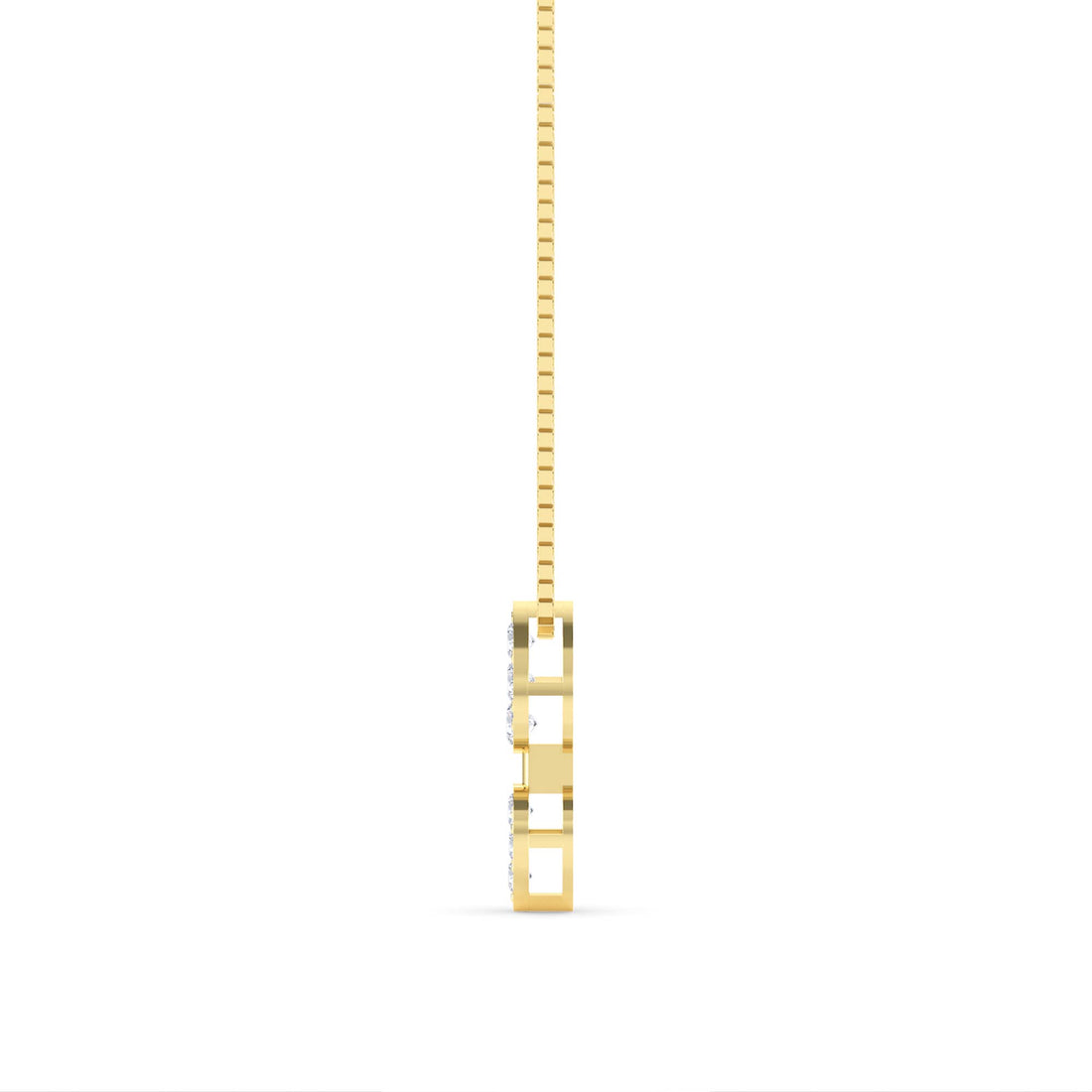 Double Pear Cluster Drop Lab Grown Diamond Pendant