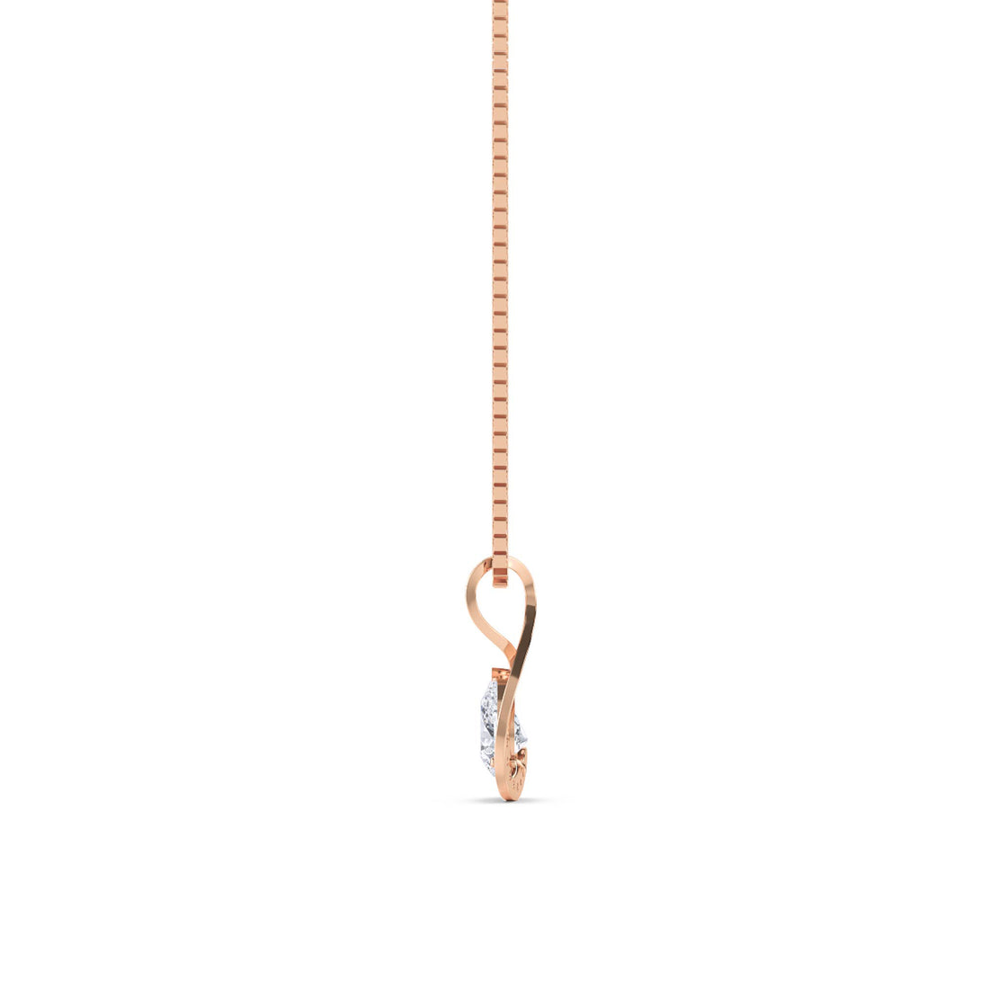 Pear Halo Ribbon Swirl Lab Grown Diamond Pendant