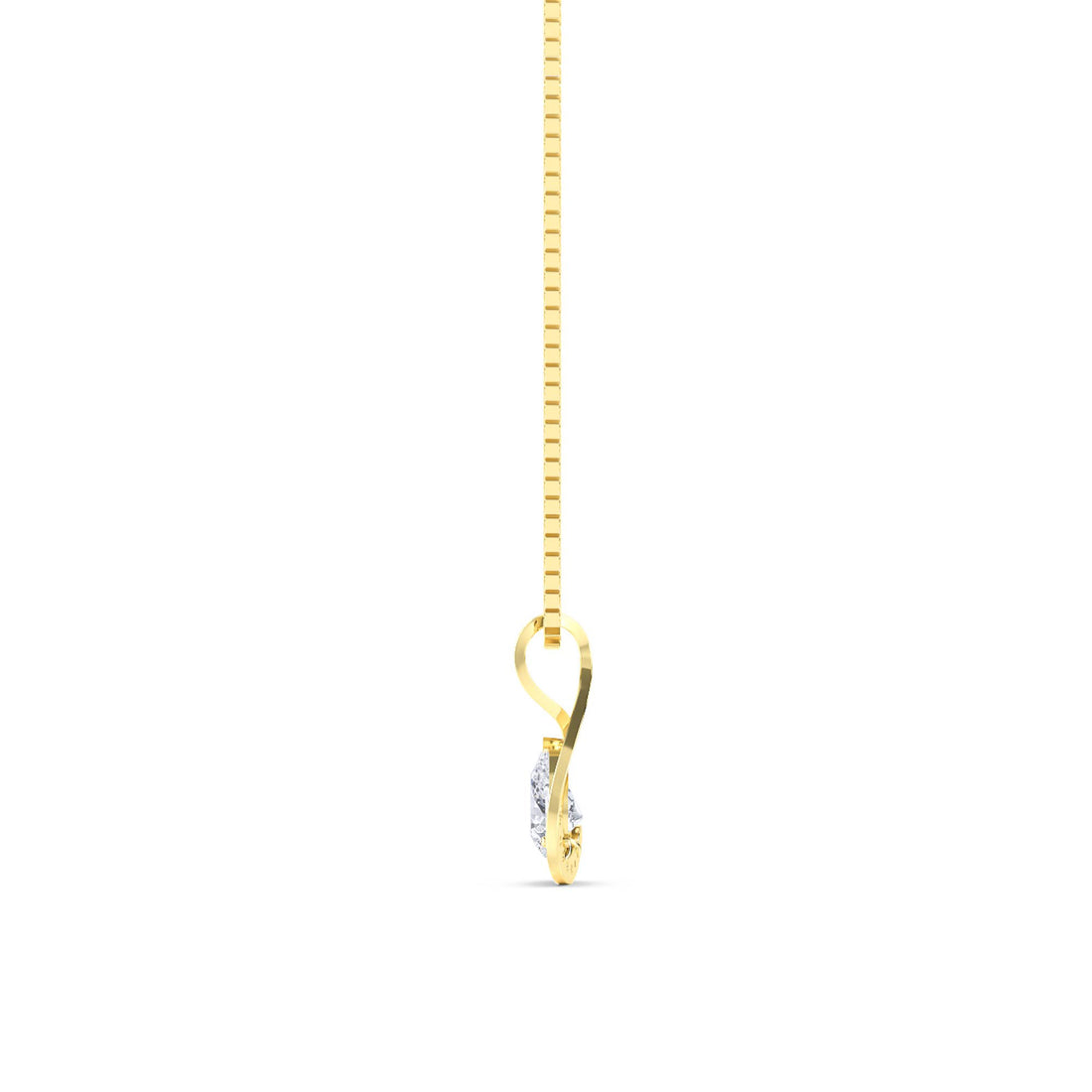 Pear Halo Ribbon Swirl Lab Grown Diamond Pendant